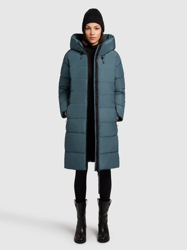 1251CO253 406DIM-BLU | Coat JILIAS5 DIM BLUE